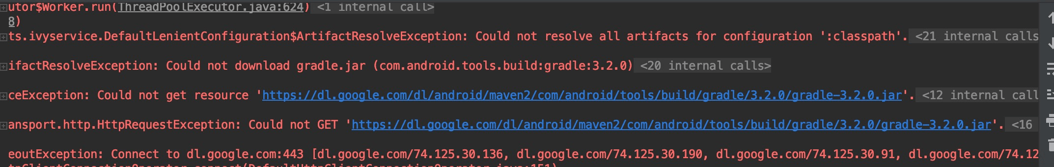 Gradle Sync Fail